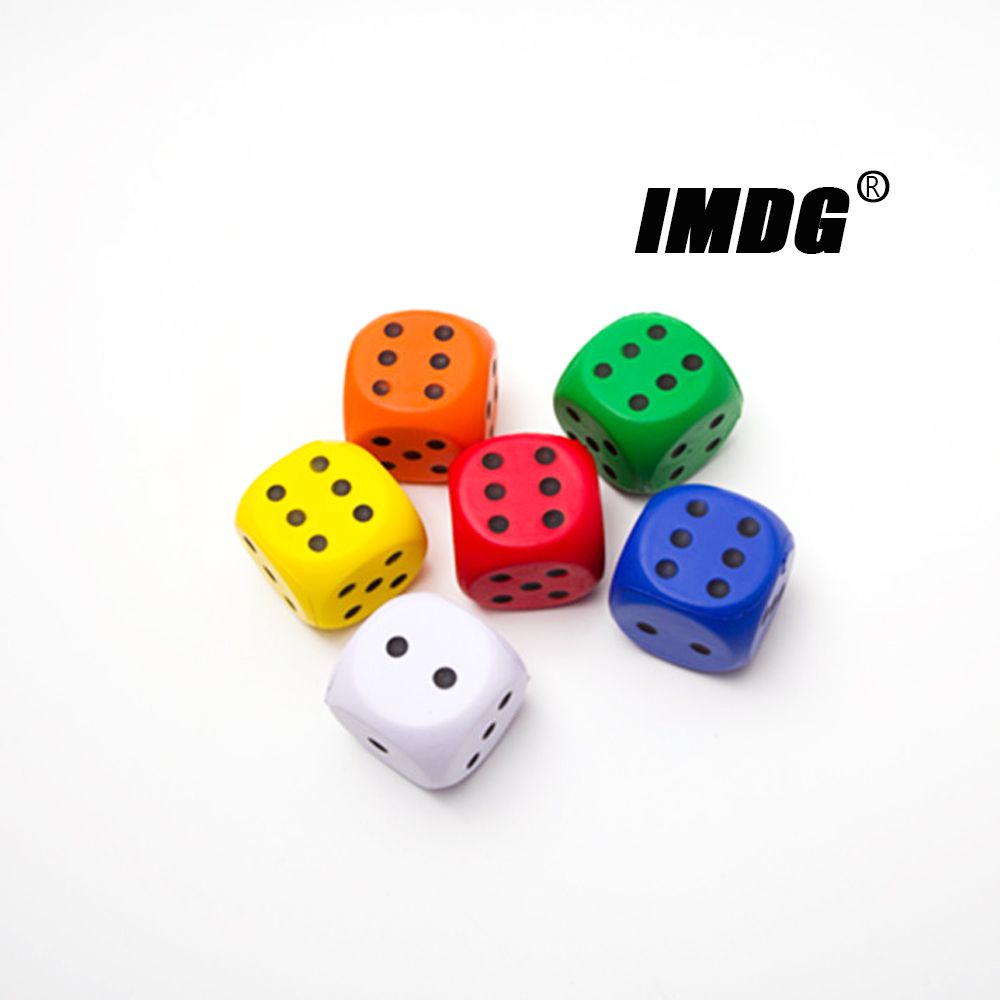 2pcs/pack Sponge Dice 6cm Large Size Colorful Dice Solid