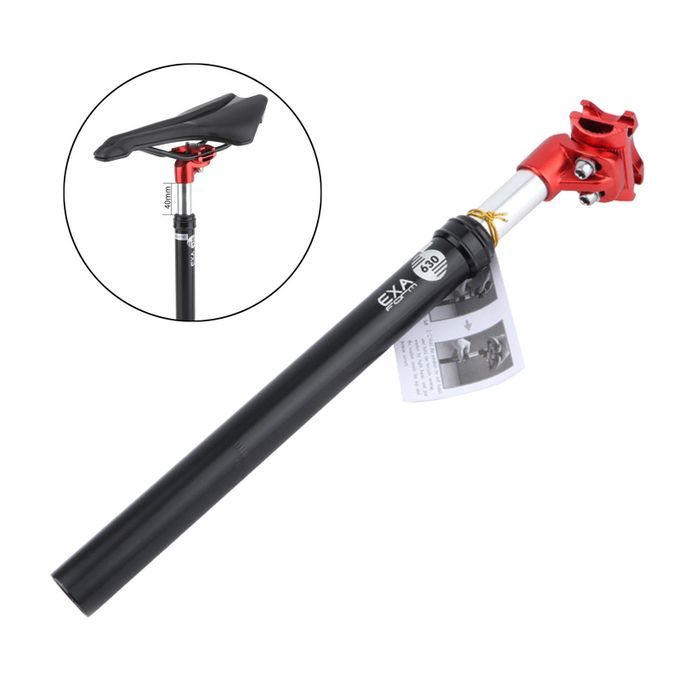 Bike Seatpost Alumium Alloy Oil Pressure Damping Seat 27.2mm Black Red