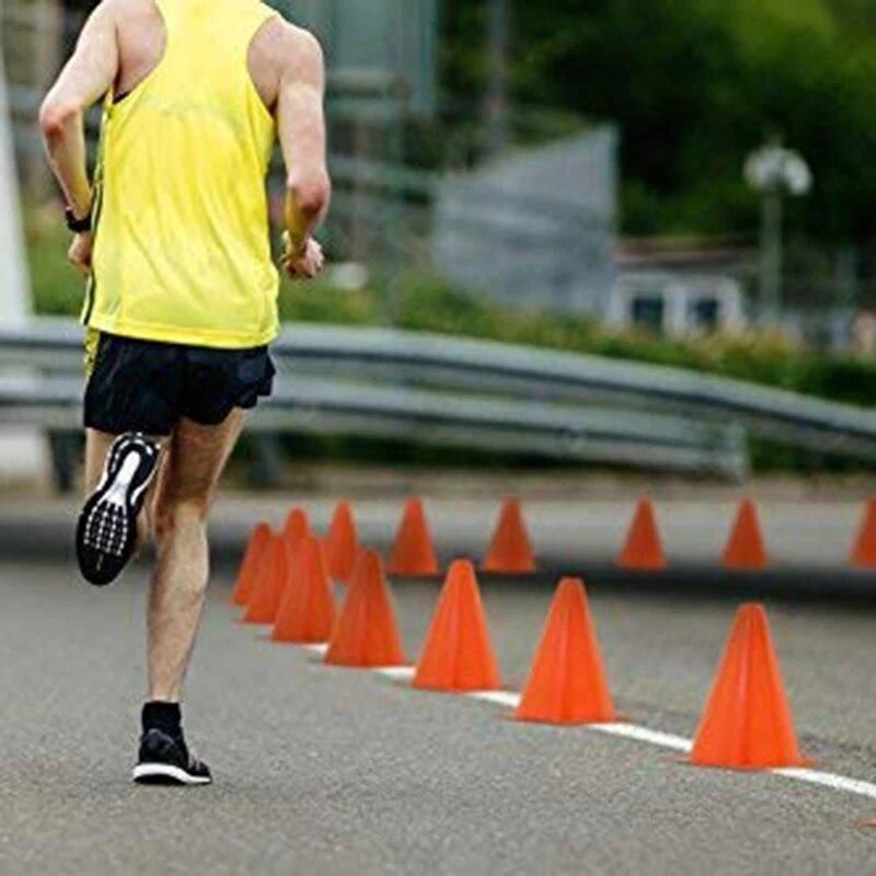 7-Inch Plastic Traffic Cones (6-Pack) Multi-Purpose Cone Physical Education Sports Training Gear Soccer Training Traffic Cones