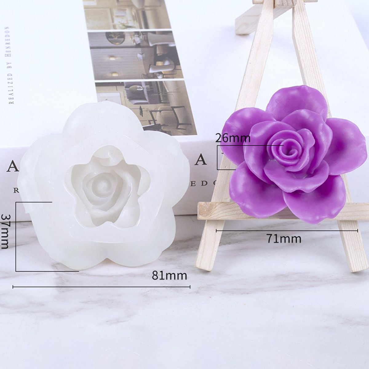 Non-stick Candle Mold Blossom Delights Premium Flower-shaped for Soap