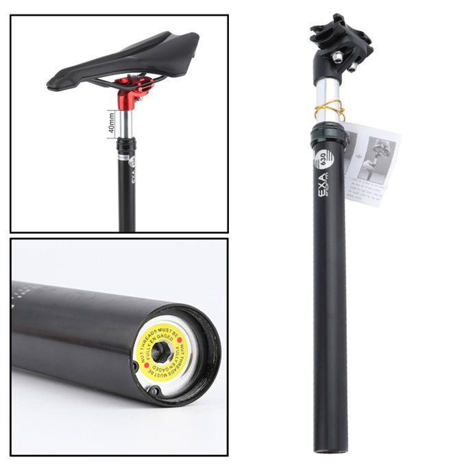 Bike Seatpost Alumium Alloy Oil Pressure Damping Seat 27.2mm Black