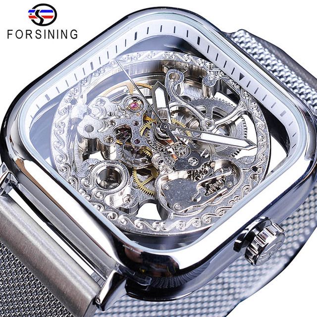 Brand Luxury Automatic Mechanical Transparent Mesh Men's Watch