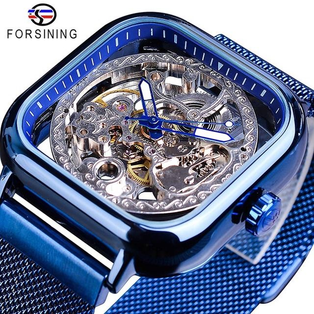 Brand Luxury Automatic Mechanical Transparent Mesh Men's Watch