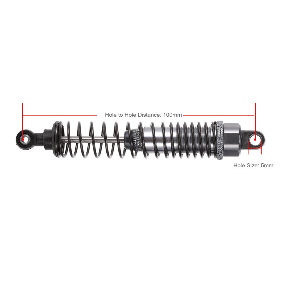 2pcs RC Car Parts Metal Shock Absorber Damper 100mm For 1/10