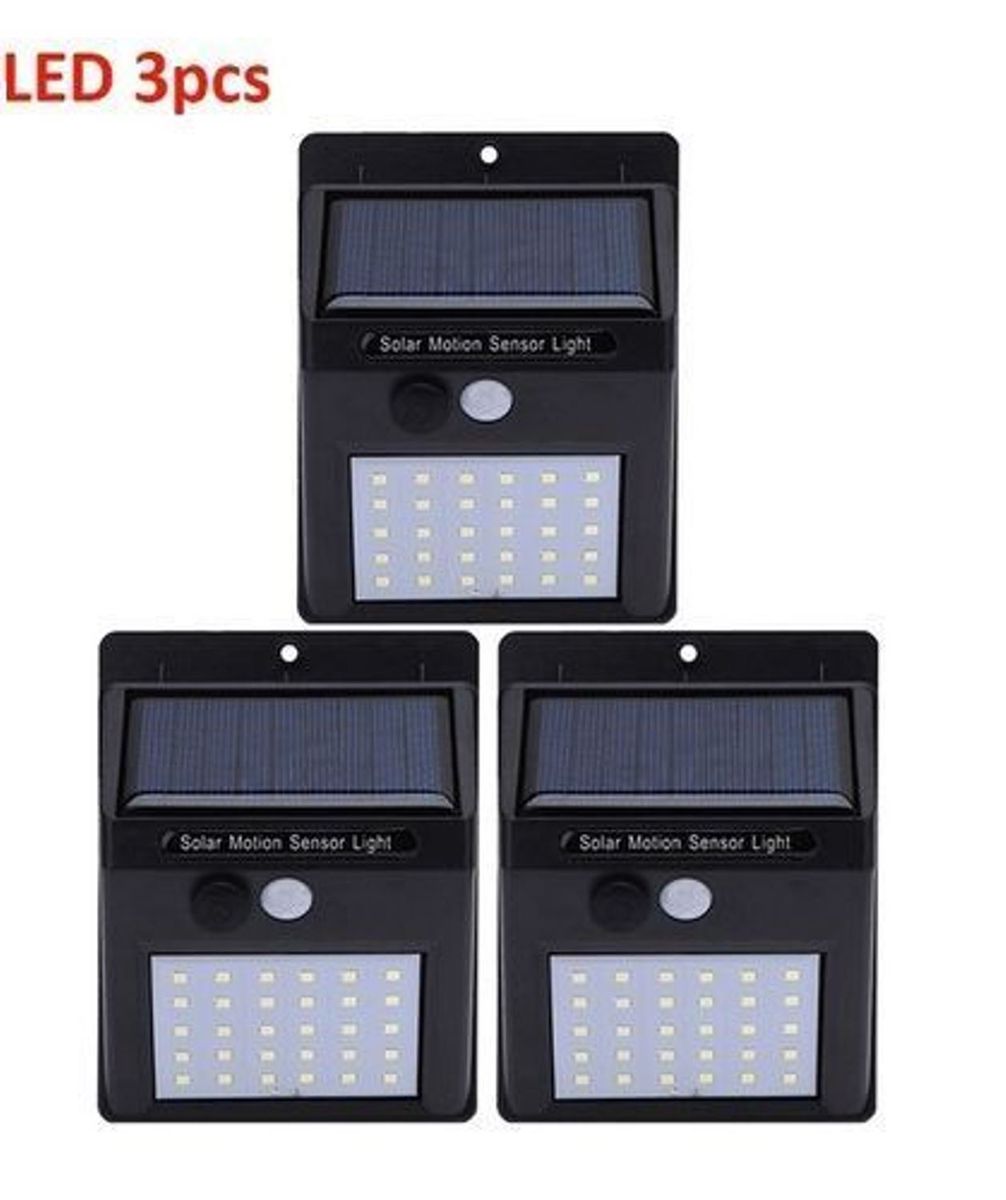 30 LED Solar Light Wall Lamp Waterproof Outdoor Garden 3Pack