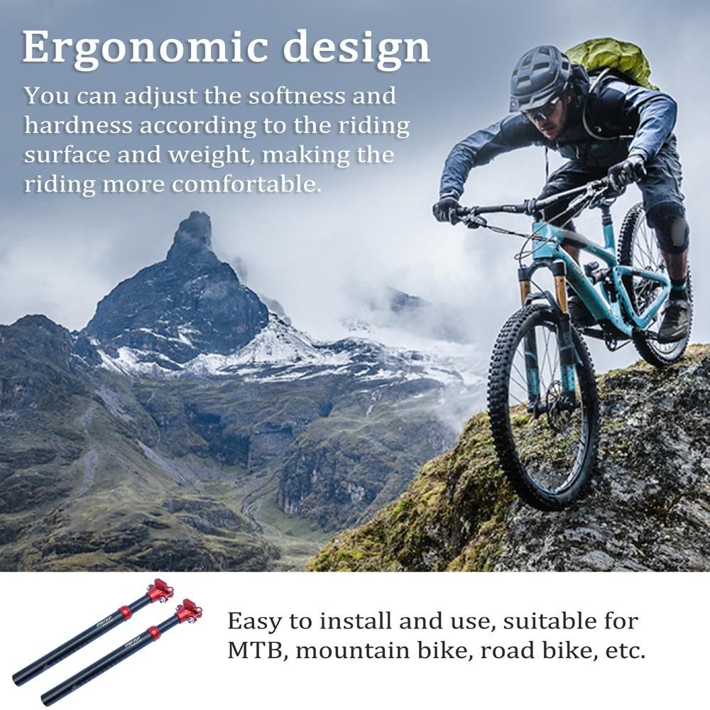MTB Bike Suspension Seatpost Aluminum Alloy Bicycle Damping Seat Post Shock Absorber Seat Tube 31.6mm for Mountain Road Bike