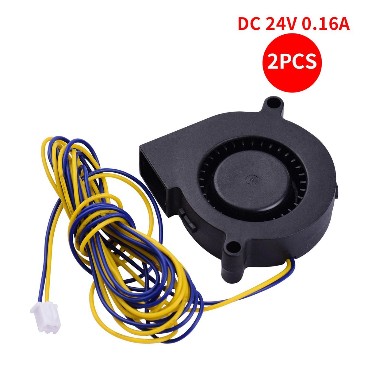 2pc Blower Fan Brushless Cooling Fan 50*50*15mm DC 24V Compatible with 3D Printer Extruder Computer Aromatherapy Machine