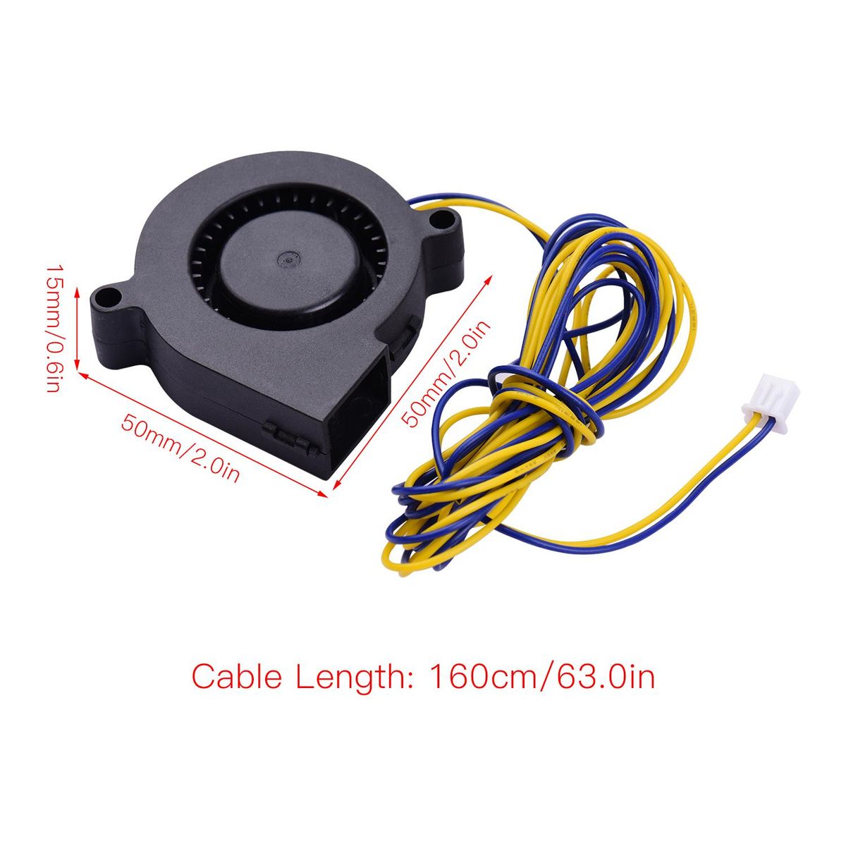 2pc Blower Fan Brushless Cooling Fan 50*50*15mm DC 24V Compatible with 3D Printer Extruder Computer Aromatherapy Machine