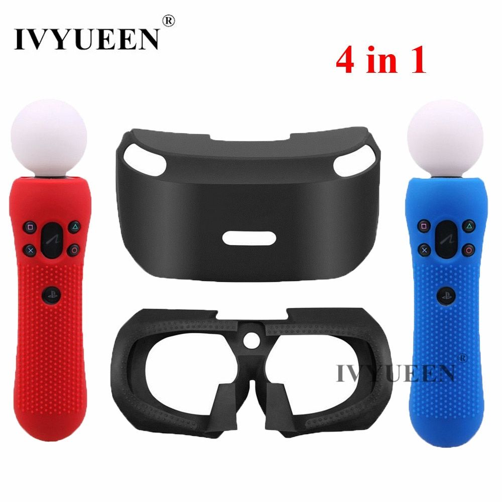 For PSVR Glass Protective Silicone Skin Case For PlayStation VR Move Motion Controllers Cover For PS VR Headset ABDSW
