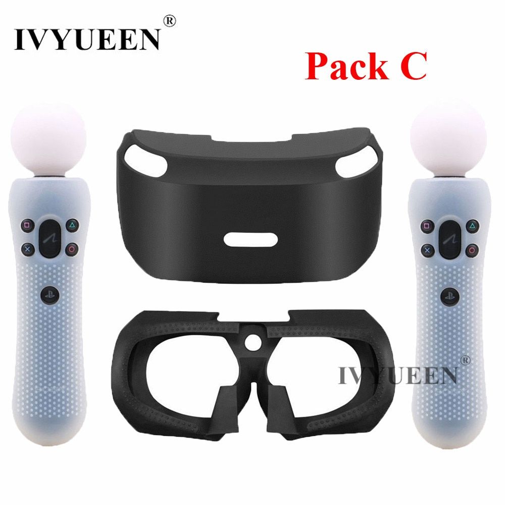 For PSVR Glass Protective Silicone Skin Case For PlayStation VR Move Motion Controllers Cover For PS VR Headset ABDSW