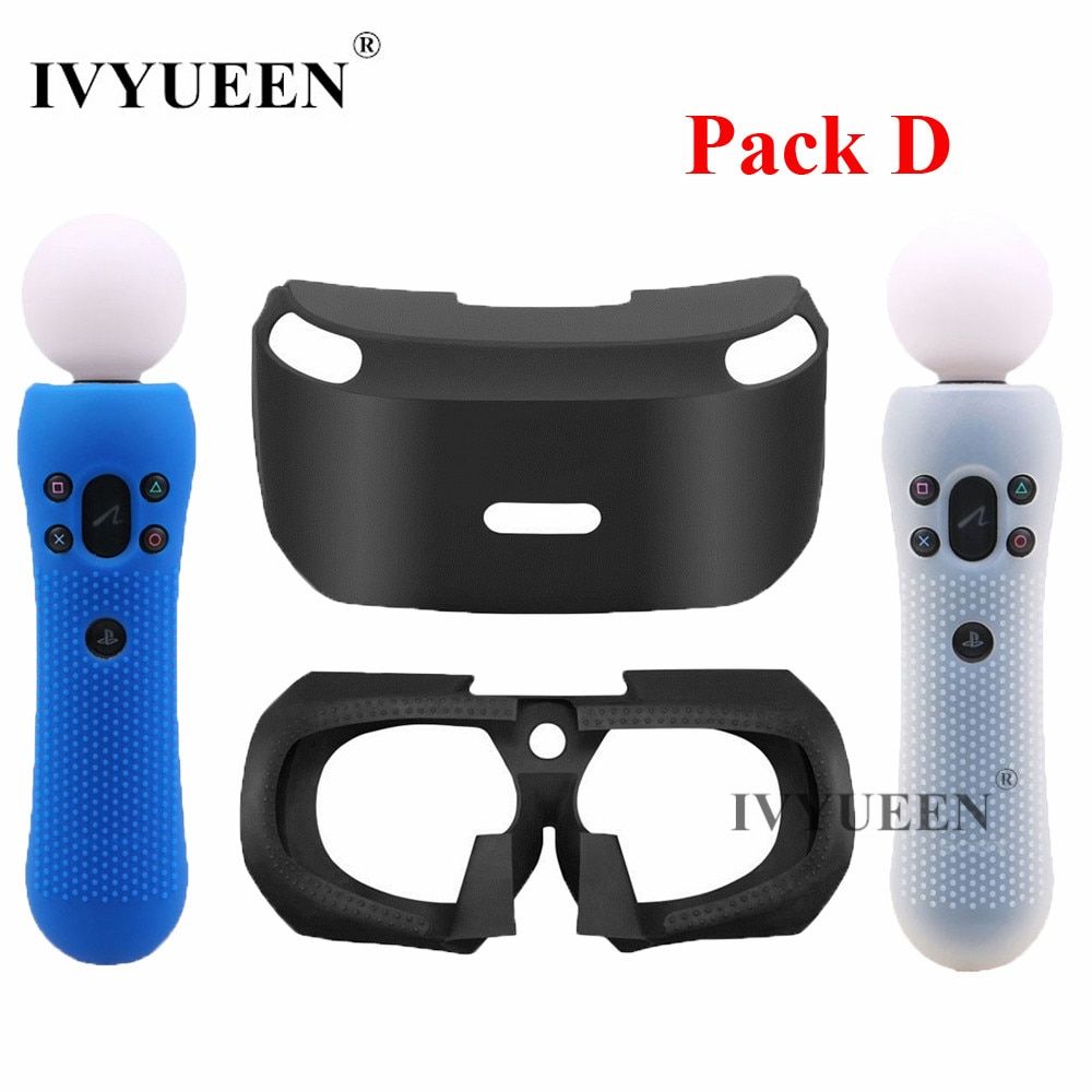For PSVR Glass Protective Silicone Skin Case For PlayStation VR Move Motion Controllers Cover For PS VR Headset ABDSW