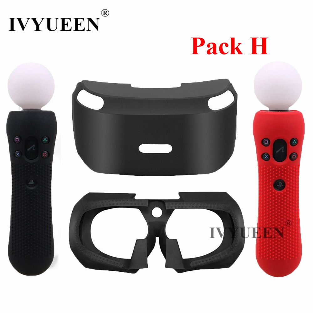 For PSVR Glass Protective Silicone Skin Case For PlayStation VR Move Motion Controllers Cover For PS VR Headset ABDSW