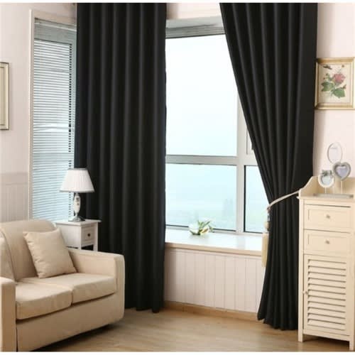 2 In 1 plain curtain