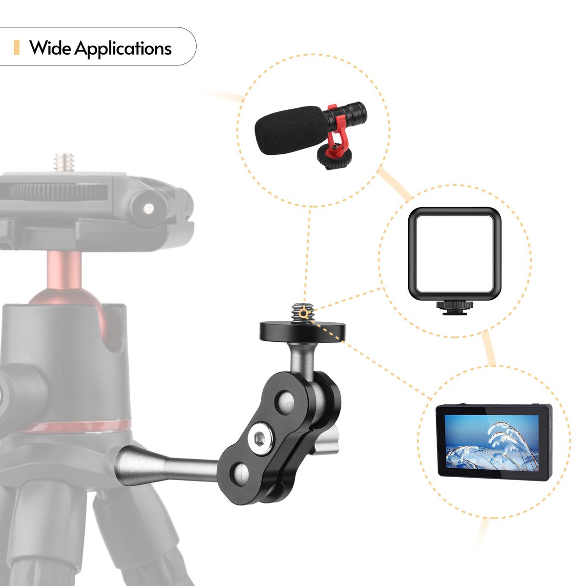 Andoer MA-95 Magic Arm Extension Bracket Monitor Mount