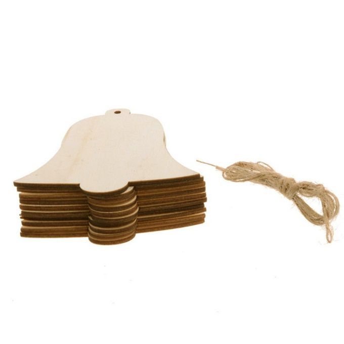 10p S  Hristmas Wooden Pendant  Hristmas Tree De Oration  Reative Diy Home Living Room A  Essories Gift-bell