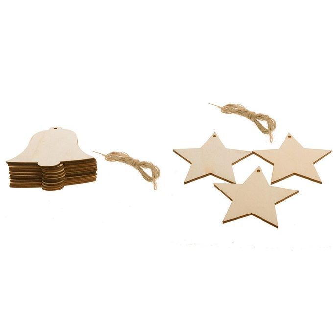 10p S  Hristmas Wooden Pendant  Hristmas Tree De Oration  Reative Diy Home Living Room A  Essories Gift-bell