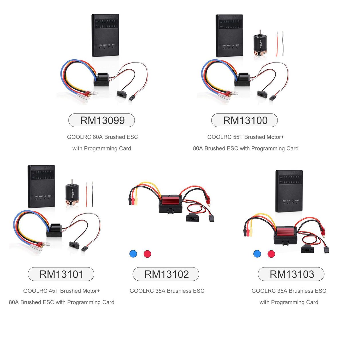 GOOLRC 35A Brushless ESC Electric Speed Controller for 1/16 1/18 RC Car Truck