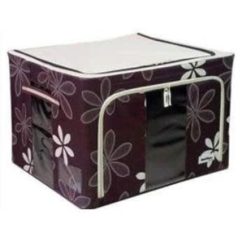 Fabric Foldable Storage Box - Brown