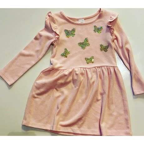 Baby Girls Butterfly Dress - Pink
