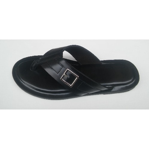Black Hernandez Italian Patent Leather Slippers