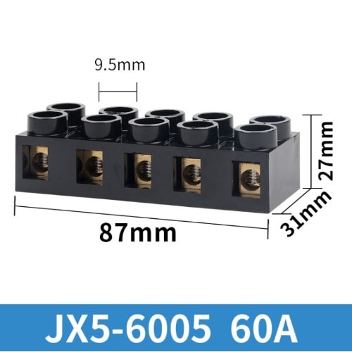 Jx5-6005 Terminal Block Strip Wire Connector Wiring Tool 60amps