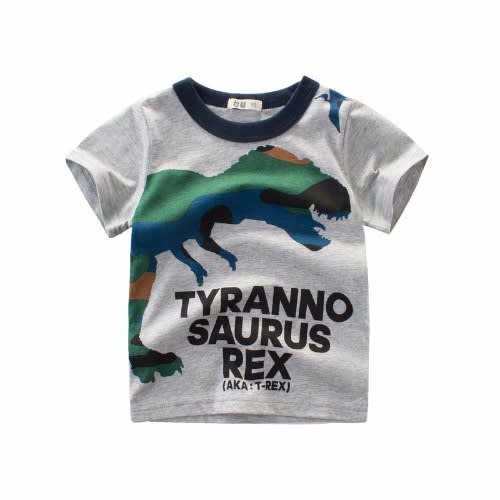 Children's Short-sleeve T-shirts For Boys - T-rex Design