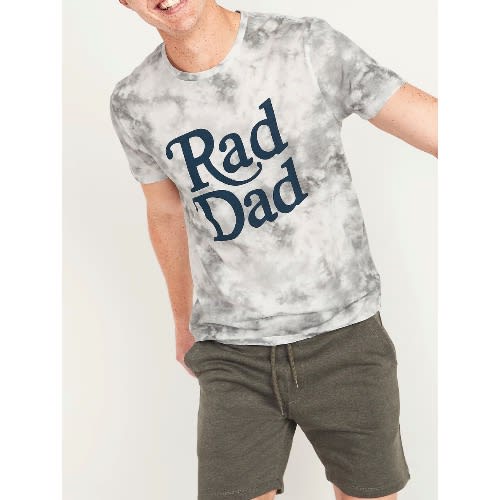 Tie Dye Graphic T-shirt For Men- Grey