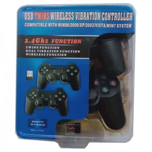 2 In 1 USB Wireless Gaming Vibration Controller