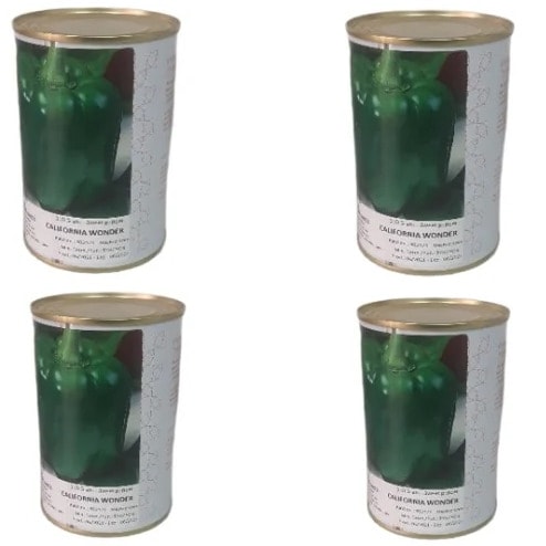 California Wonder Sweet Bell Pepper Seeds - 100 Grams - 4 Tins