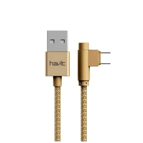 Hv-cb8603 Micro USB Braided Charging Cable - 1m