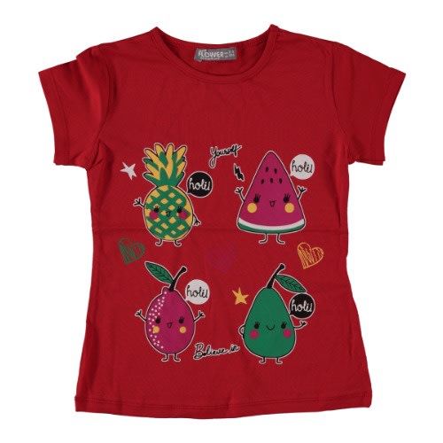 Fruity Girls Top - Red