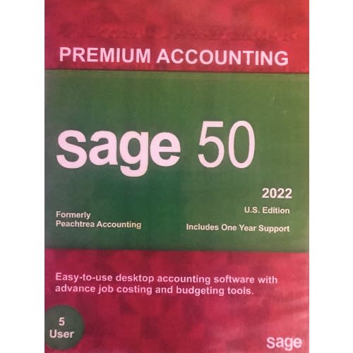 50 Premium 2022 5user accounting software Perpetual License DVD