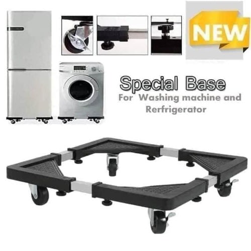 Adjustable Base Stand  For Washing Machine And Refrigerator With Wheels