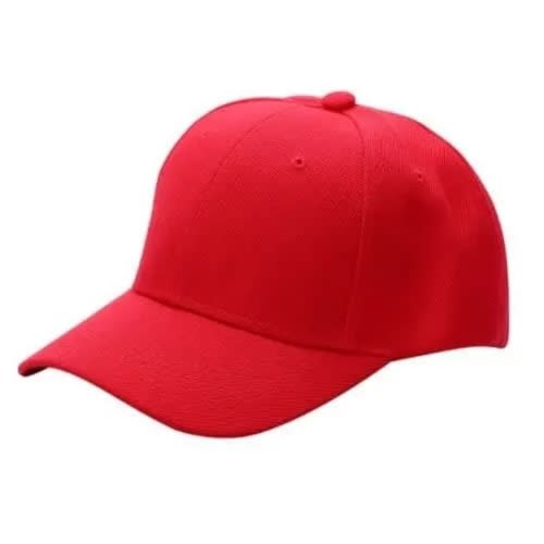 Plain  Face Cap - Red