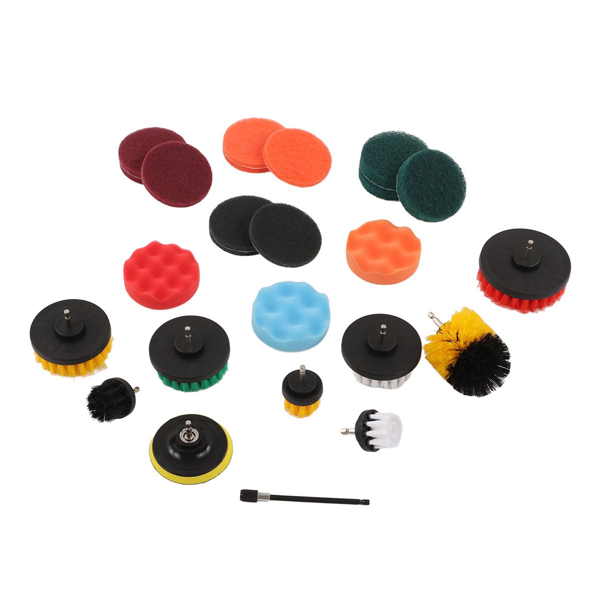 25 Pieces Drill Brush Power Scrub Pads Sponge Set