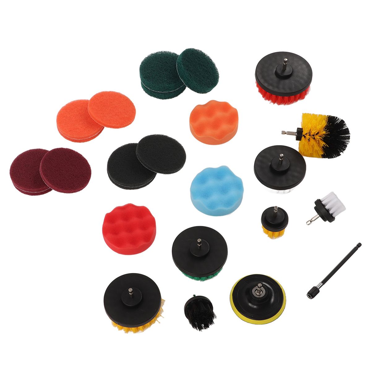 25 Pieces Drill Brush Power Scrub Pads Sponge Set