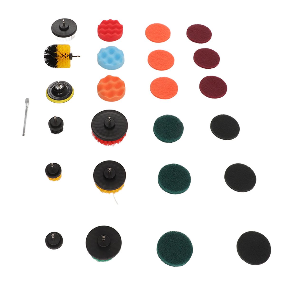 25 Pieces Drill Brush Power Scrub Pads Sponge Set