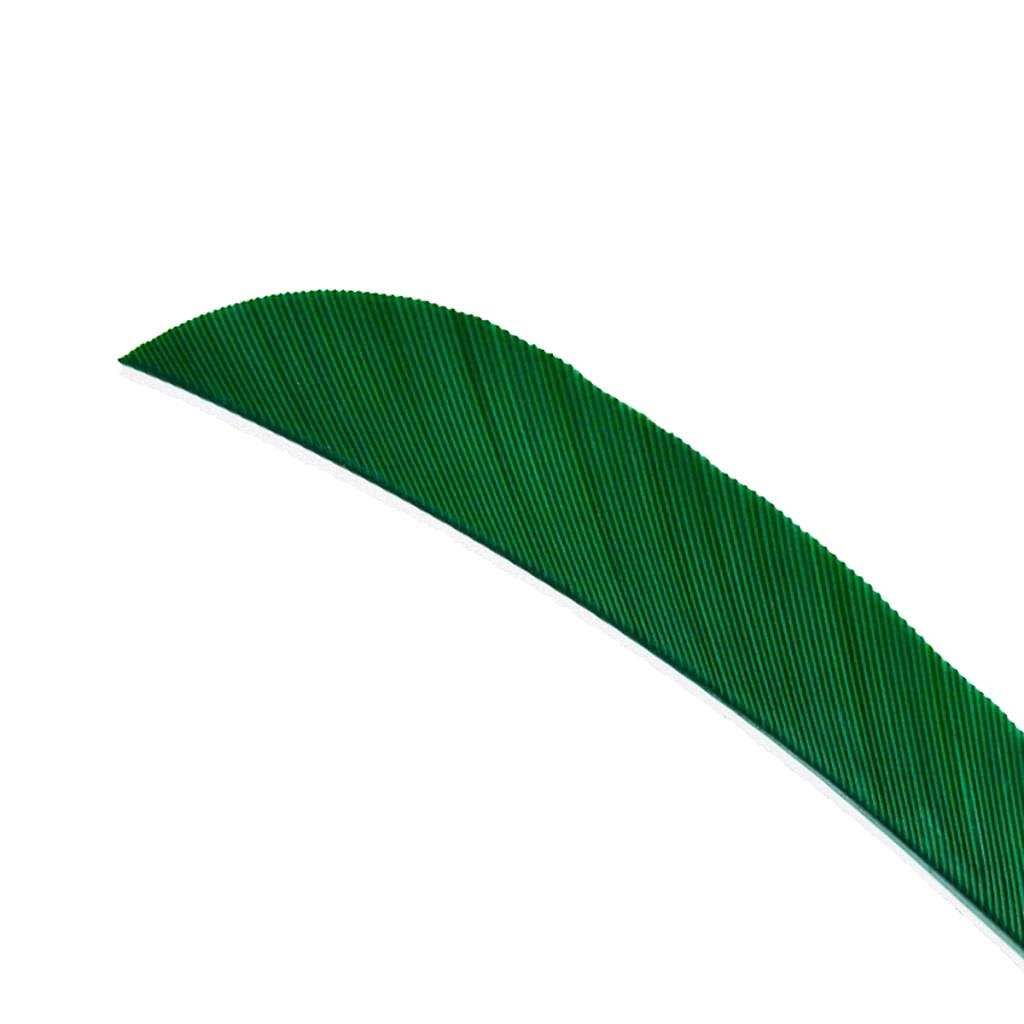 12pcs Arrow Turkey Feather Fletching Archery Fletches Vanes Dark Green