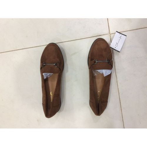 Female Brown Loafers With Black Sole