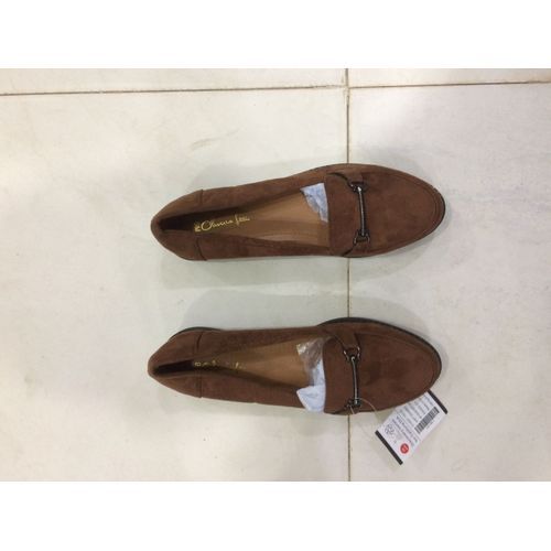 Female Brown Loafers With Black Sole