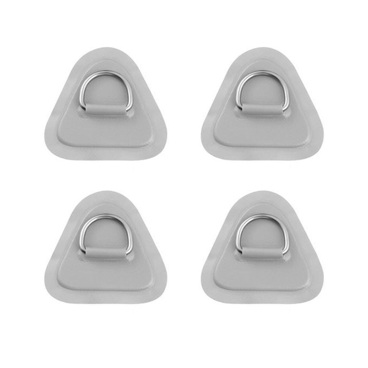 4Pcs Boat Patch Buckle D-shaped SUP Paddle Board Elastic Rope Fixing Buckle Grey