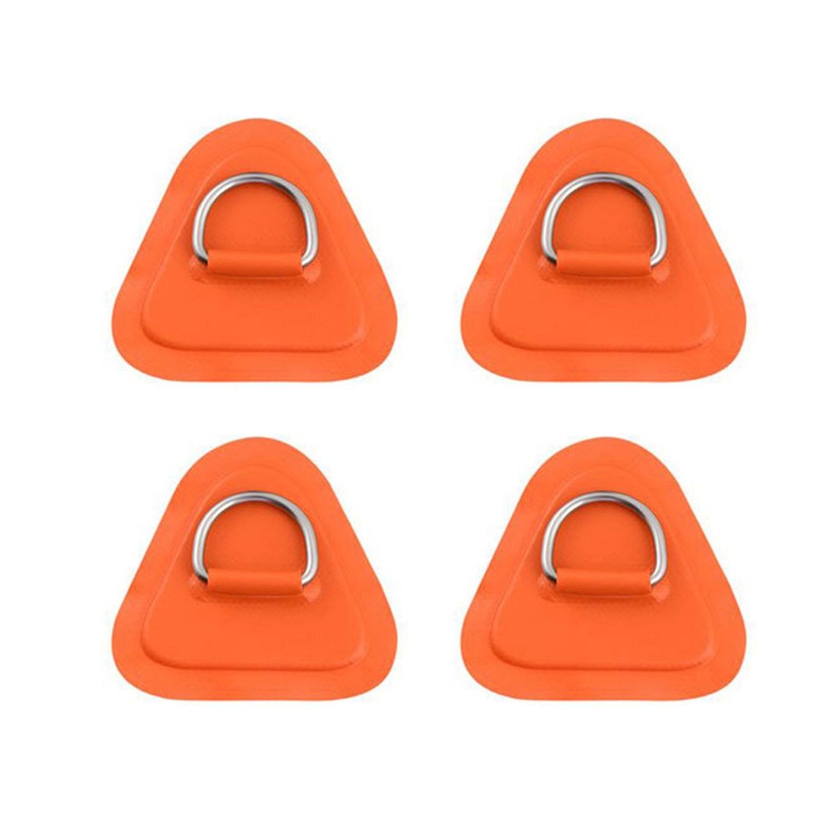 4Pcs Boat Patch Buckle D-shaped SUP Paddle Board Elastic Rope Fixing Buckle Orange