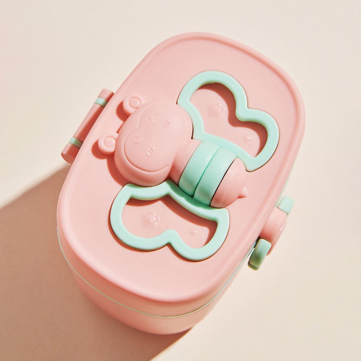 Baby Formula Dispenser With Carry Handle Compact Pink
