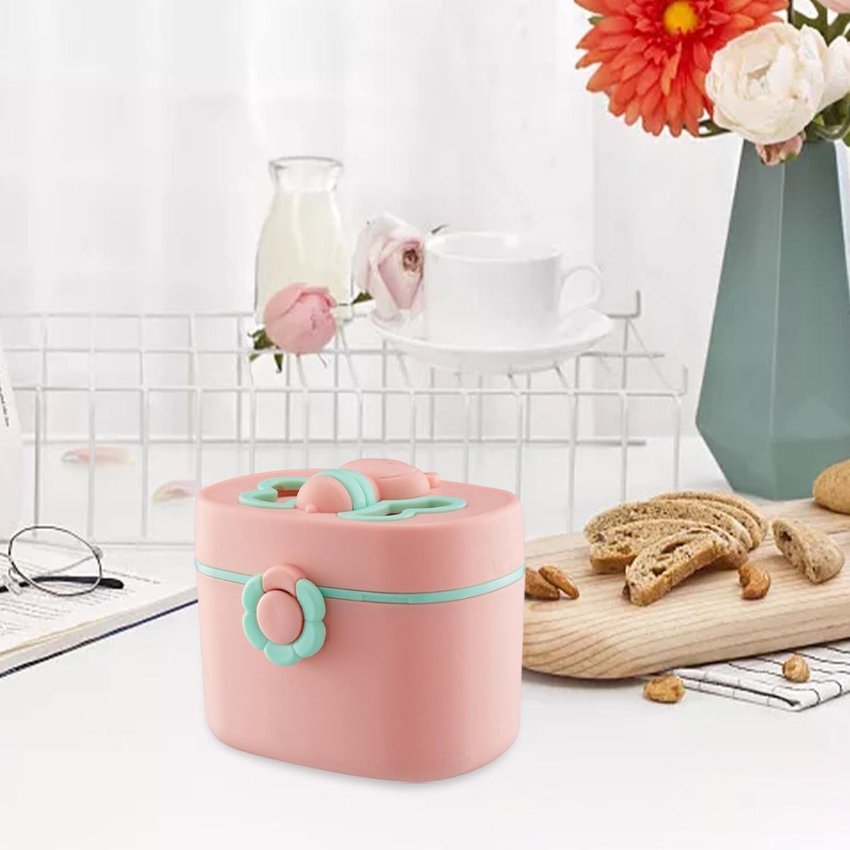 Baby Formula Dispenser With Carry Handle Compact Pink