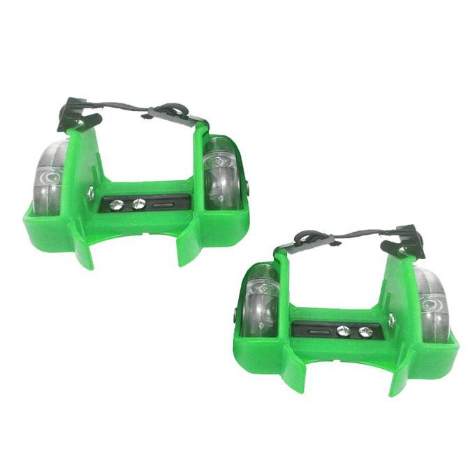 Kids Flashing Roller Skating Shoes Small Pulley Flash Wheel Heel Green