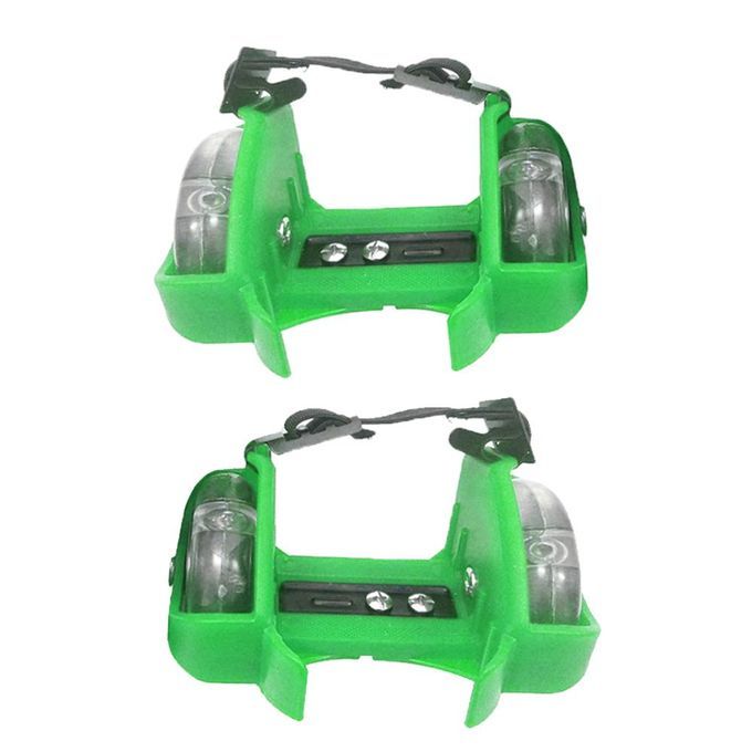 Kids Flashing Roller Skating Shoes Small Pulley Flash Wheel Heel Green