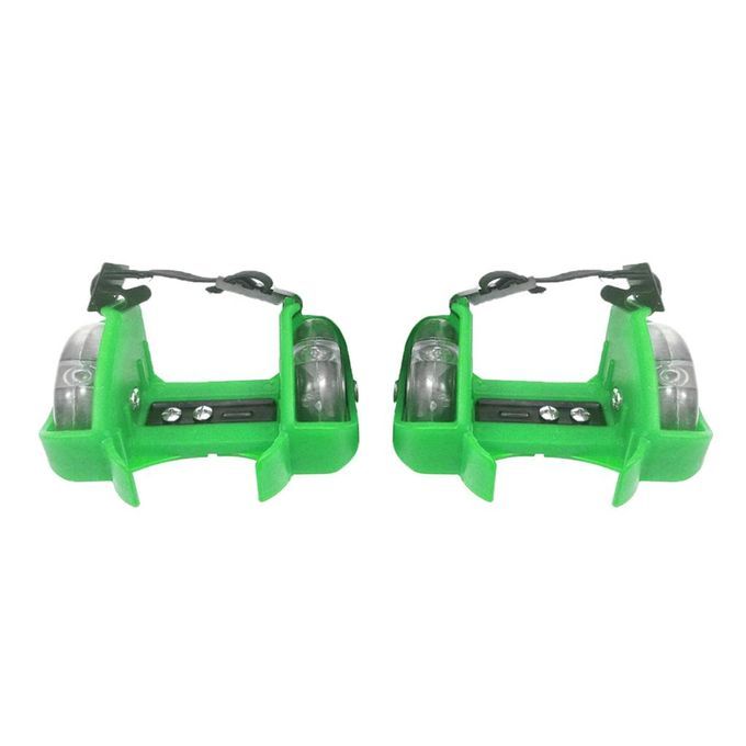 Kids Flashing Roller Skating Shoes Small Pulley Flash Wheel Heel Green