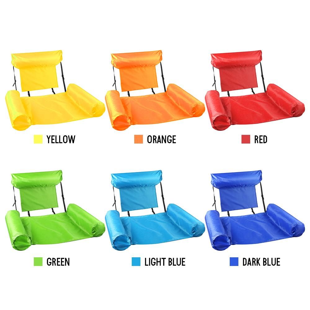 Swimming Pool Floating Hammock Inflatable Floating Bed Recliner Chair Raft Water Fun Pool Lounge