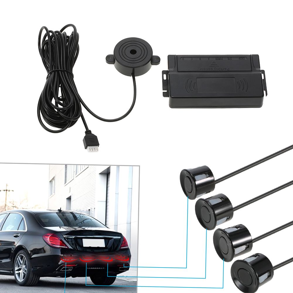 Car Auto 4-Sensor Parking Radar Kit Reverse Radar Alarm
