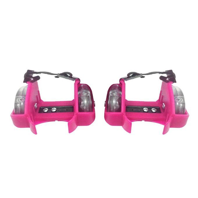 Kids Flashing Roller Skating Shoes Small Pulley Flash Wheel Heel Pink